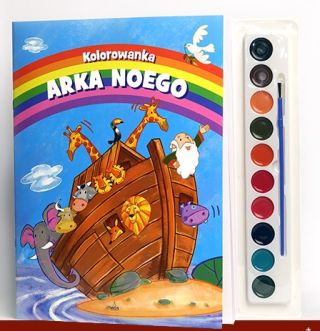 Kolorowanka - Arka Noego (farbki i pędzelek w zestawie)