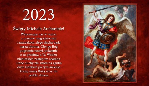 Kalendarz trójdzielny 2023 - Św. Michał Archanioł