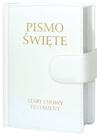 Pismo Święte Starego i Nowego Testamentu  B5 - oprawa ekologiczna biała
